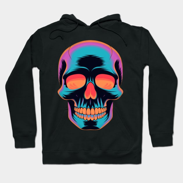 Colorful Skull Hoodie by Merchgard